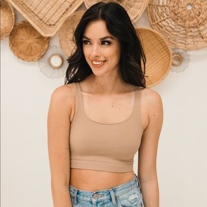 NEW // Levi Double Layer Seamless Brami - Almond